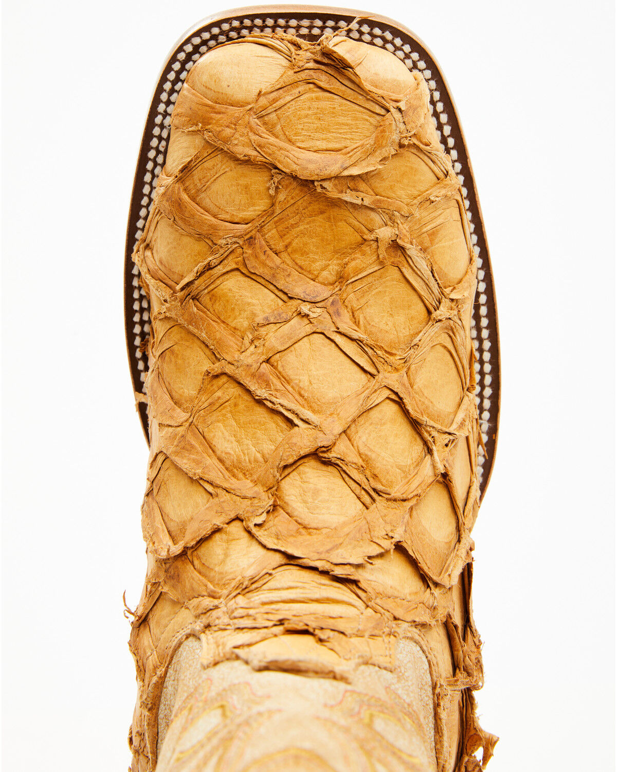 Image #6 - Cody James Men's Exotic Pirarucu Western Boots - Broad Square Toe, Yellow, hi-res