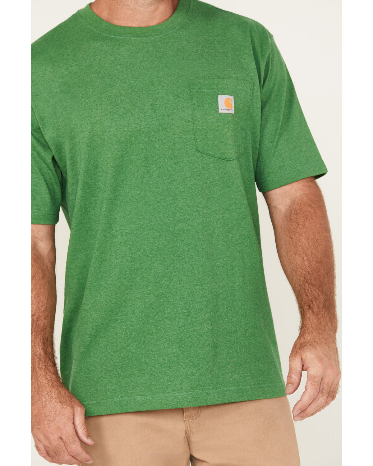 Image #3 - Carhartt Men's Loose Fit Heavyweight Short Sleeve Work T-Shirt, Loden, hi-res