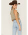 Image #3 - Shyanne Women's Marled Button-Front Cropped Sweater Vest, Dark Green, hi-res