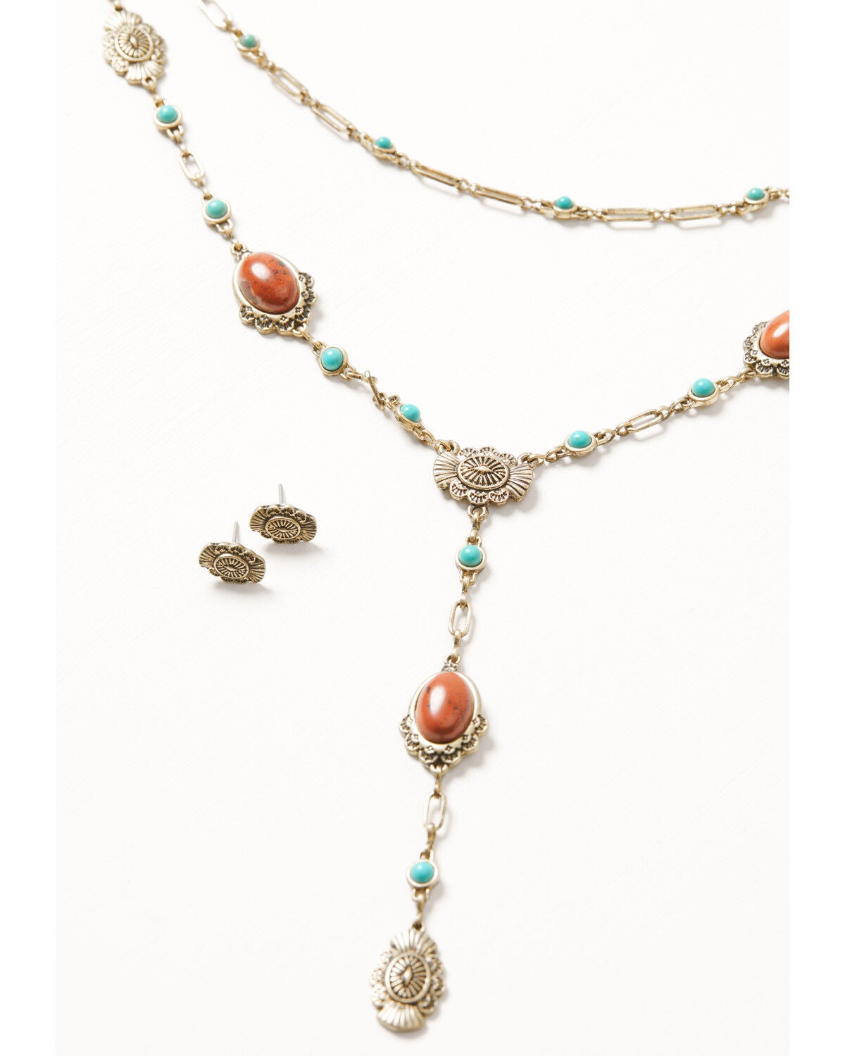 Shyanne Women's Golden Skyland Layered Jewelry Set - 2 Piece, Gold, hi-res
