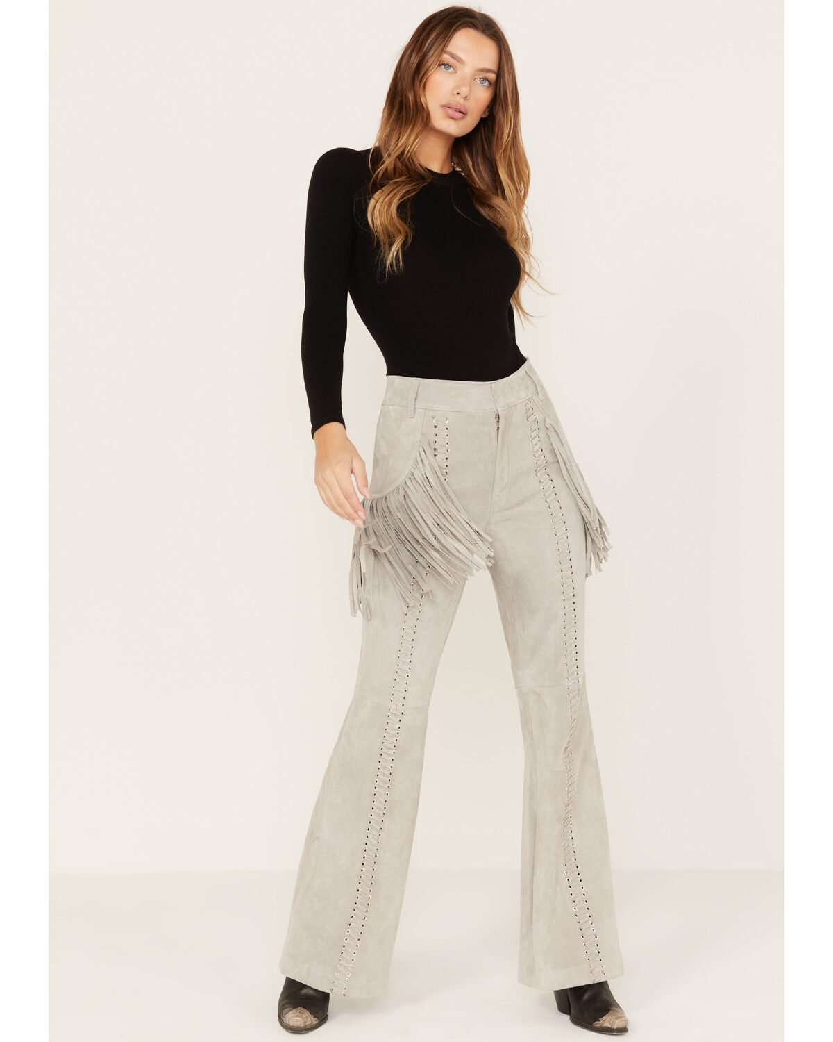 Wonderwest Women's Leather Fringe Pants | Sheplers