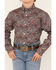 Image #3 - Cinch Boys' Paisley Print Long Sleeve Button Down Western Shirt, Blue, hi-res