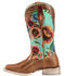 Image #3 - Ariat Women's Floral Textile Circuit Champion Western Boots - Broad Square Toe, Brown, hi-res