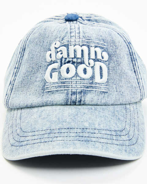 Idyllwind Women's Damn Good Denim Baseball Hat, Indigo, hi-res