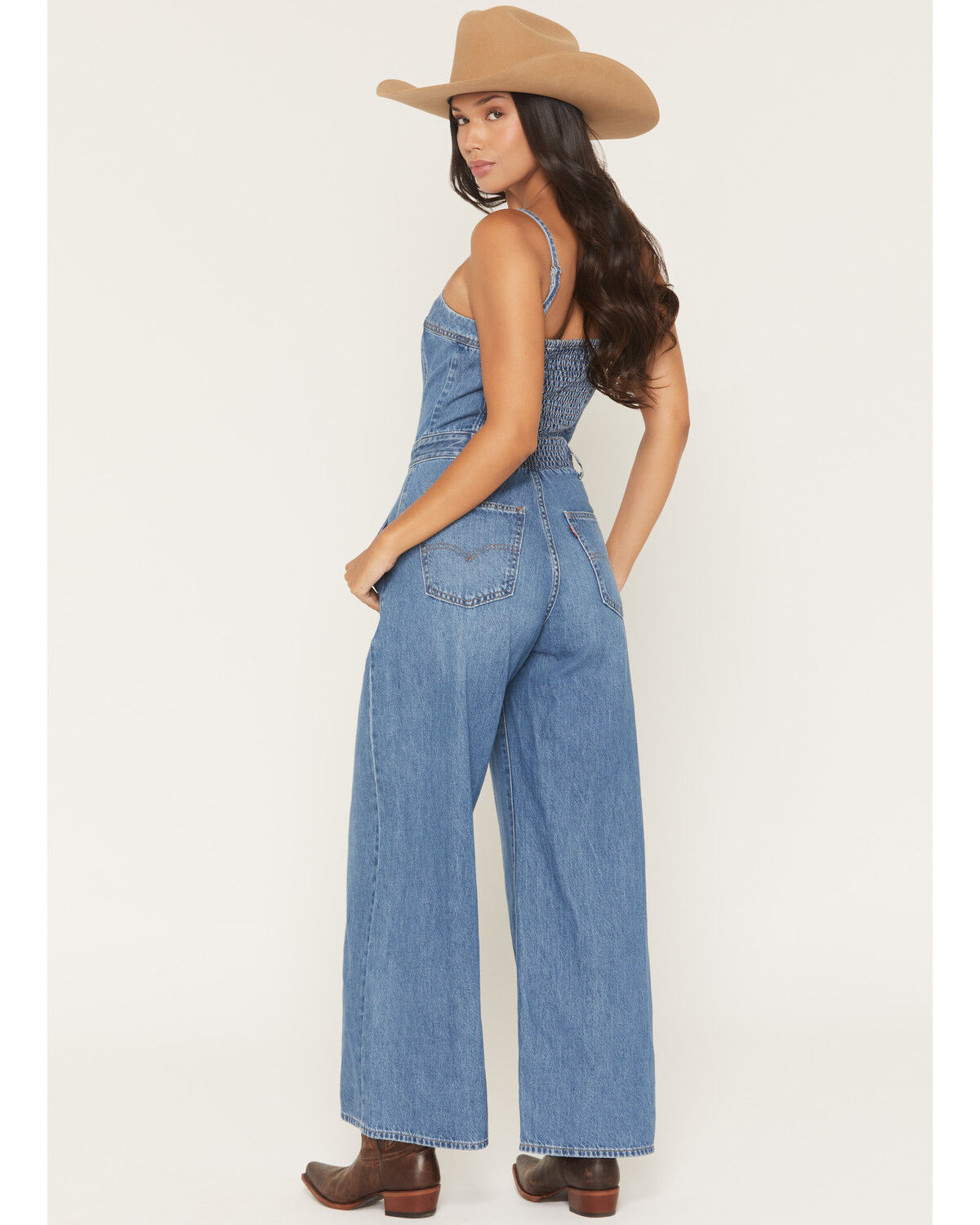 Image #3 - Levi's Women's Bustier Light Wash Sleeveless Wide Leg Denim Jumpsuit, Light Wash, hi-res