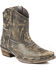 Image #1 - Roper Women's Dusty Distressed Booties - Snip Toe, Brown, hi-res