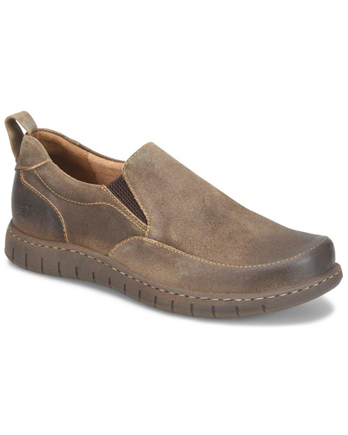 Born Men's Leeds Slip-On Casual Shoes - Moc Toe, Taupe, hi-res