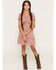 Image #1 - Ash & Violet Girls' Western Floral Print Dress, Pink, hi-res