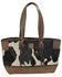 STS Ranchwear by Carroll Women's Cowhide Montana Tote, Black/white, hi-res