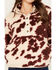 Image #3 - Ariat Women's Pony Print Berber Snap Front Pullover, Brown, hi-res