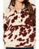 Ariat Women's Pony Print Berber Snap Front Pullover, Brown, hi-res