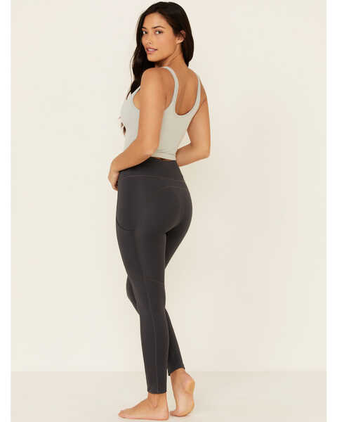 Image #3 - Fornia Women's High Waisted Leggings, Charcoal, hi-res