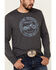 Wrangler Men's Charcoal Legendary Motorcycle Logo Graphic Long Sleeve T-Shirt  , Charcoal, hi-res