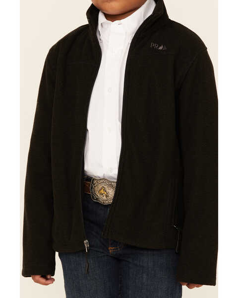 Image #3 - Powder River Outfitters Boys' Black Honeycomb Performance Zip-Front Fleece Jacket , , hi-res