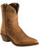 Image #1 - Abilene Women's Distressed 7" Western Boots - Snip Toe, Brown, hi-res