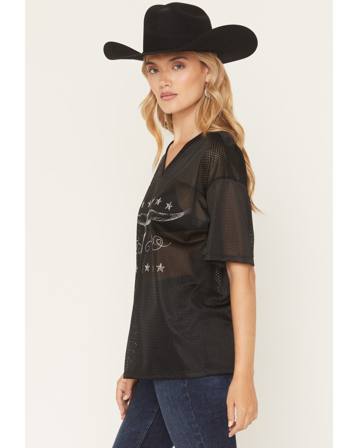 Image #2 - Youth in Revolt Women's Steerhead Short Sleeve Graphic Jersey Shirt, Black, hi-res