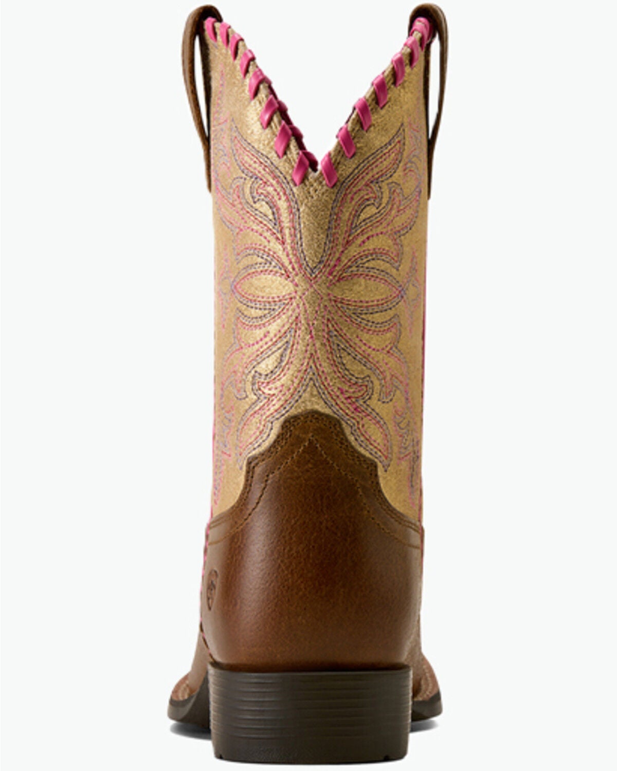 Image #3 - Ariat Girls' Sundown Performance Western Boots - Broad Square Toe, Brown, hi-res
