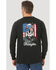 Image #2 - Wrangler FR Men's Skull Flag Graphic Long Sleeve Work T-Shirt - Big , Black, hi-res