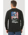Image #2 - Wrangler FR Men's Skull Flag Graphic Long Sleeve Work T-Shirt - Big, Black, hi-res