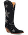 Image #1 - Dingo Women's Lucky Stars Embellished Suede Tall Western Boots - Round Toe, Black, hi-res
