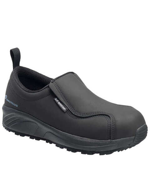 Image #1 - Nautilus Women's Guard Work Shoes - Composite Toe, Black, hi-res