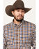 Image #2 - Cody James Men's Hound Dog Plaid Print Long Sleeve Button-Down Western Shirt, Chocolate, hi-res