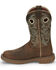 Image #3 - Justin Men's 11" Rush Western Boots - Broad Square Toe, Brown, hi-res