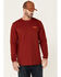 Image #1 - Hawx Men's FR Logo Graphic Long Sleeve Work T-Shirt, Red, hi-res
