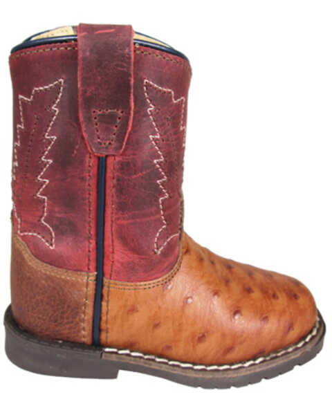 Image #1 - Smoky Mountain Toddler Girls' Autry Western Boots - Square Toe, Cognac, hi-res