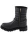 Milwaukee Leather Women's Triple Buckle Harness Moto Boots - Round Toe, Black, hi-res