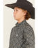 Image #2 - Cinch Boys' Geo Print Long Sleeve Button-Down Western Shirt, Grey, hi-res