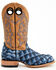 Image #2 - Cody James Men's Exotic Pirarucu Western Boots - Broad Square Toe, Blue, hi-res
