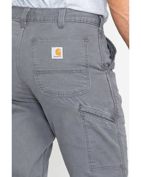 Carhartt Men's Rugged Flex Rigby Dungaree Stretch Work Pants, Grey, hi-res