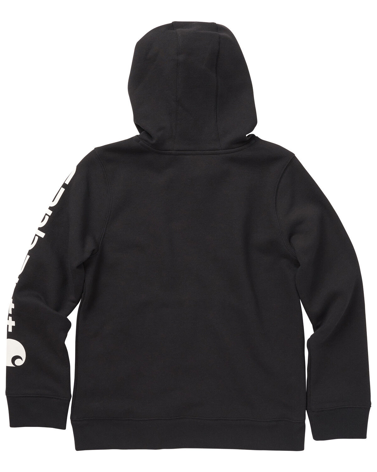Image #2 - Carhartt Little Boys' Logo Hooded Sweatshirt, Black, hi-res