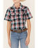 Image #3 - Cody James Boys' Steerhead Plaid Print Short Sleeve Snap Western Shirt , Navy, hi-res