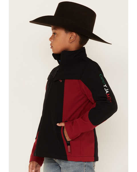 Image #2 - Cody James Boys' Color Block Softshell Jacket, Black, hi-res