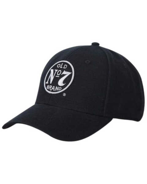 Image #1 - Jack Daniel's Black No.7 Embroidered Ball Cap , Black, hi-res