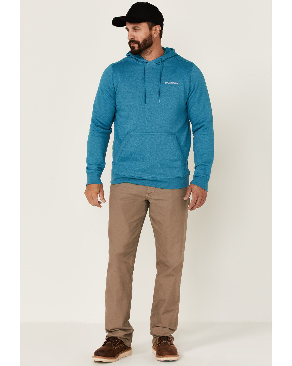 Image #2 - Columbia Men's Teal Basic Logo Graphic Hooded Sweatshirt , , hi-res