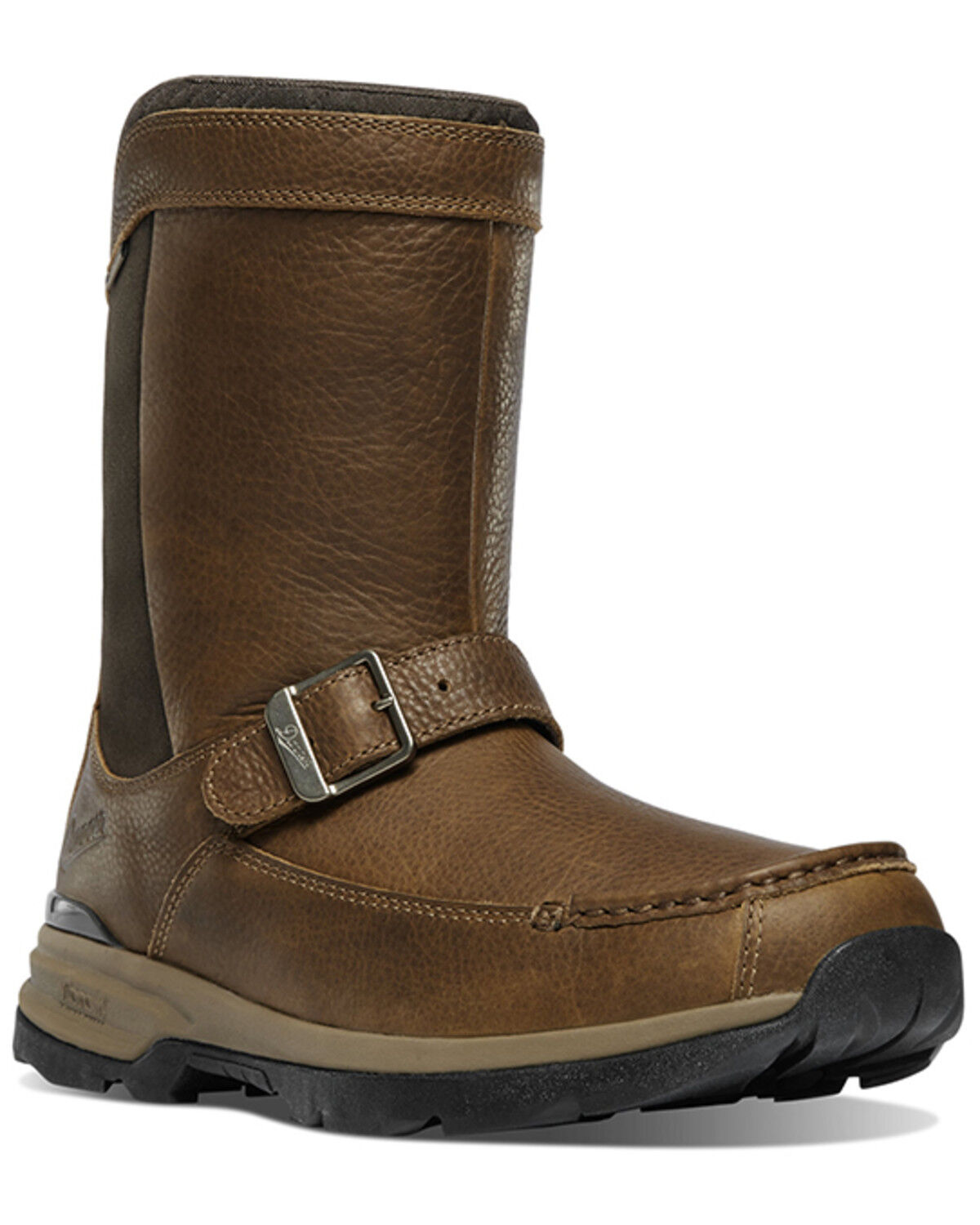 Image #1 - Danner Men's 10" Recurve Rear Zip Moc Work Boots - Soft Toe, Brown, hi-res