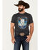 Image #1 - Rock & Roll Denim Men's Scenic Skull Short Sleeve Graphic T-Shirt, Charcoal, hi-res