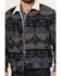 Image #3 - Wrangler Men's Southwestern Print Sherpa Button Down Jacquard Jacket, Blue, hi-res