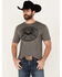 Image #1 - Smith & Wesson Men's Eagle Buckle Short Sleeve Graphic T-Shirt, Grey, hi-res