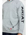 Image #4 - Ariat Men's FR Primo Fleece Logo Hooded Work Sweatshirt, Heather Grey, hi-res