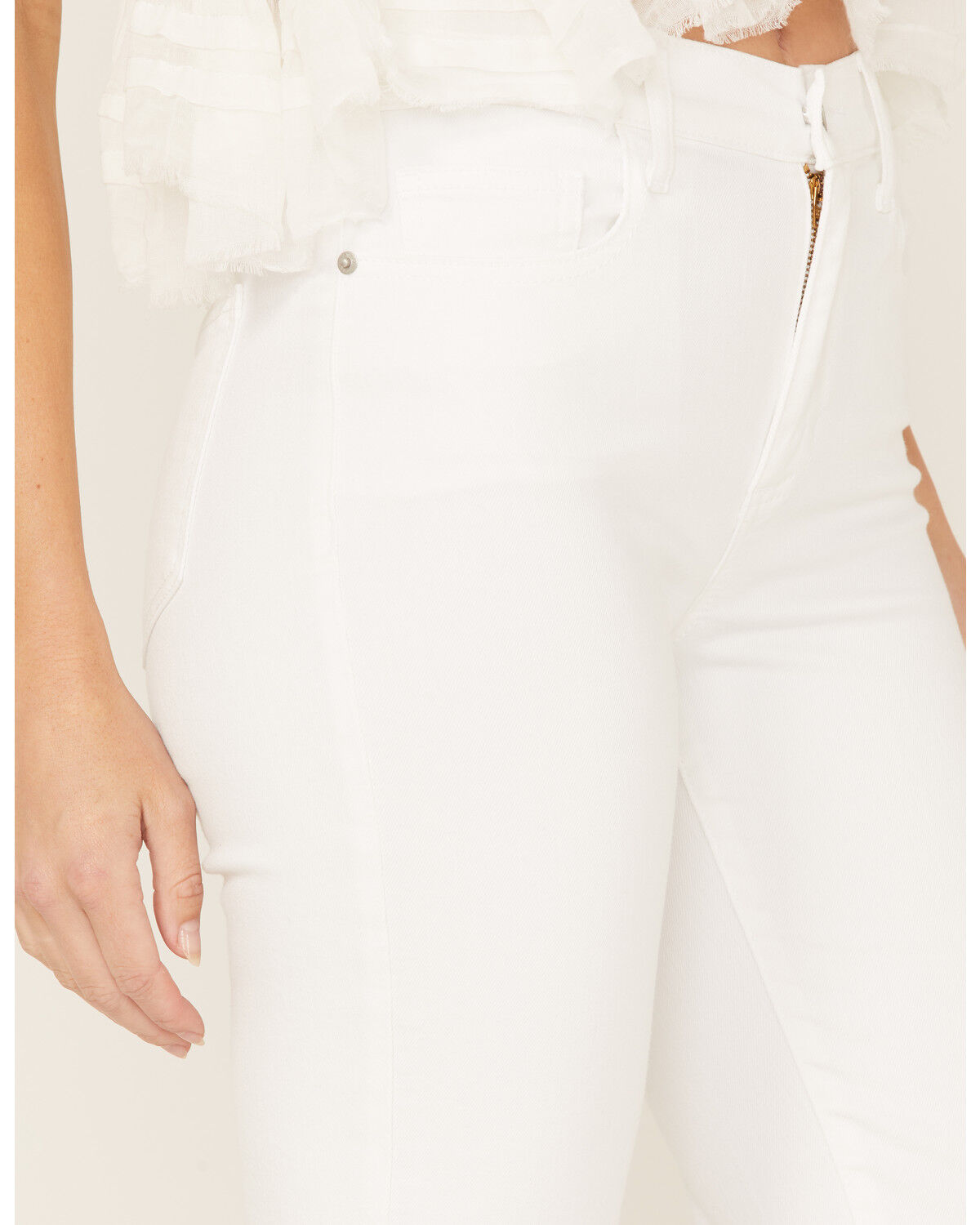 Image #2 - Sneak Peek Women's High Rise Slim Straight Jeans, White, hi-res