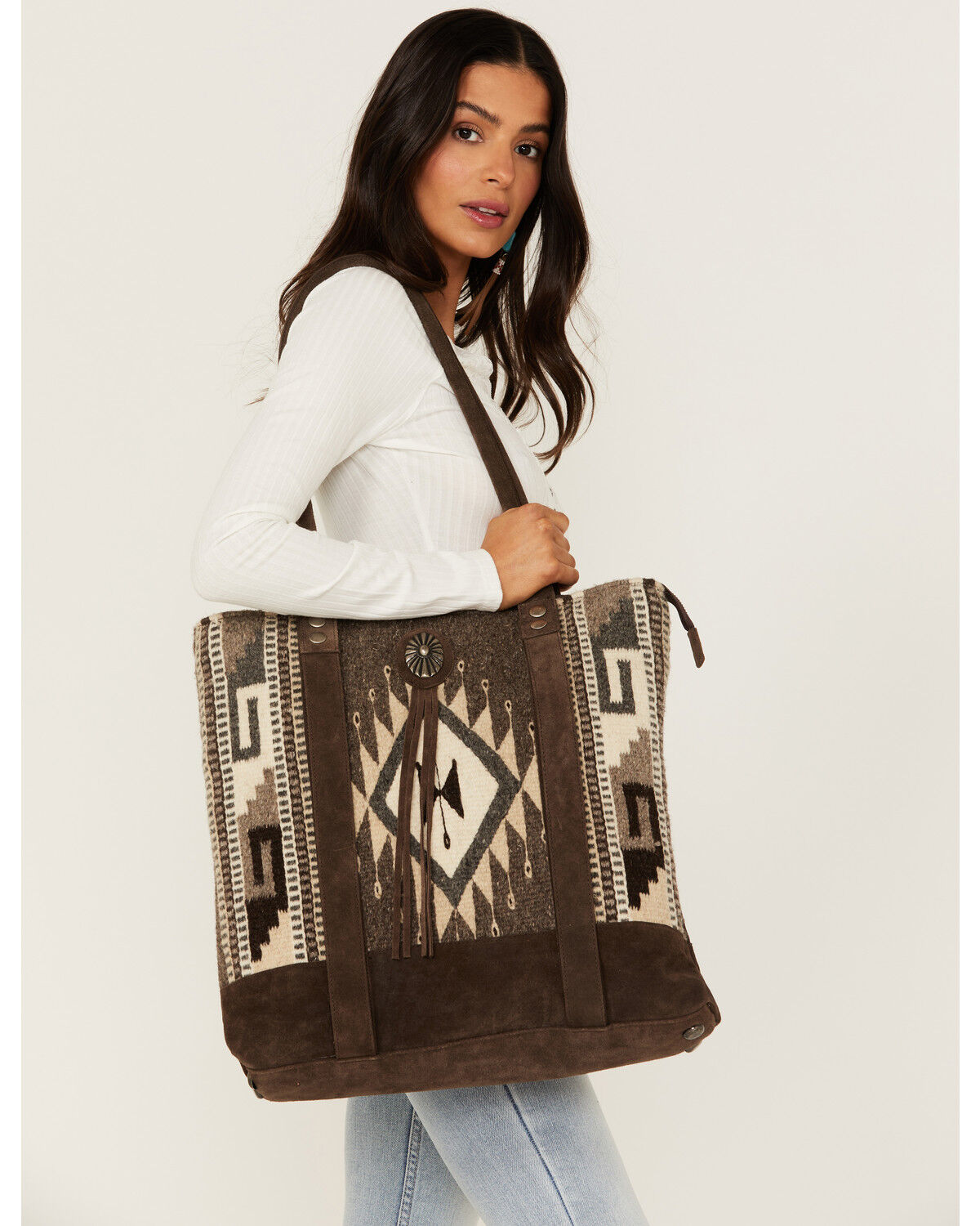 Image #1 - Idyllwind Women's Dancing Horse Tote, Grey, hi-res