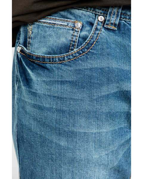 Image #4 - Rock & Roll Denim Men's Pistol Vintage Med Stretch Straight Jeans , Blue, hi-res