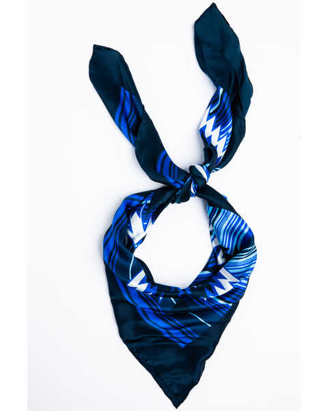 Image #1 - Cody James Men's Silk Southwestern Bandana, Blue, hi-res