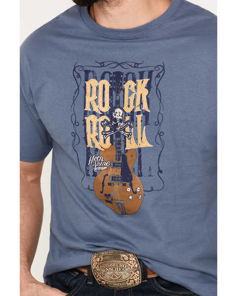 Moonshine Spirit Men's Rock Guitar Short Sleeve Graphic T-Shirt, Navy, hi-res