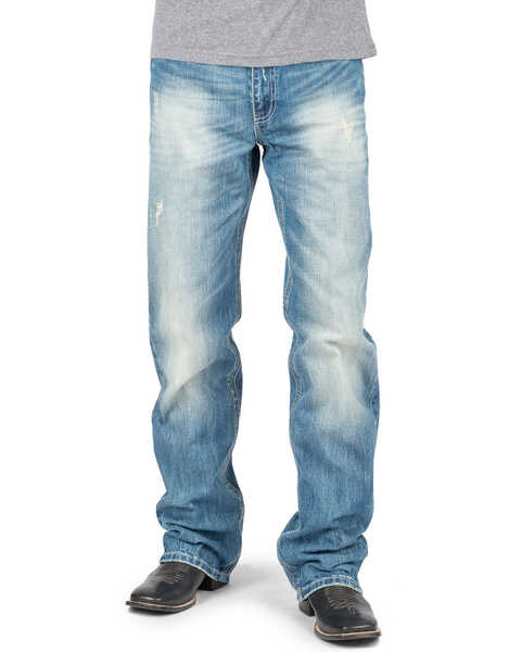 Image #3 - Tin Haul Men's Regular Joe Fit Bootcut Jeans , Indigo, hi-res