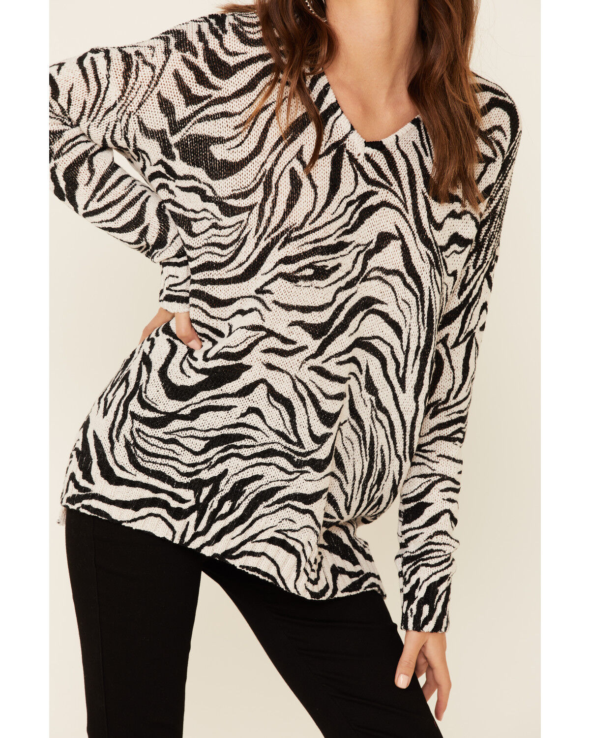 Image #3 - Show Me Your Mumu Women's Zebra Print Hug Me Pullover Sweater, Multi, hi-res